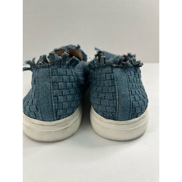 Vince Camuto VC Bimmy Casual Blue Stretch Flat Slip-On Skate Sneaker Size 7 - Picture 4 of 8